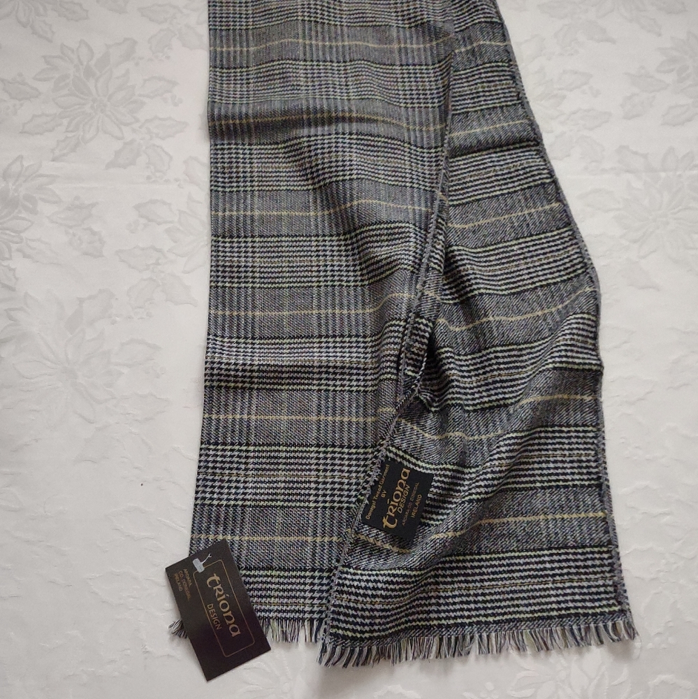 New 🎀 Donegal Ireland tweed wool plaid tartan scarf